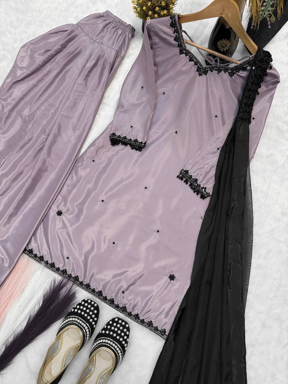 Editorial Lavender Beaded Couture